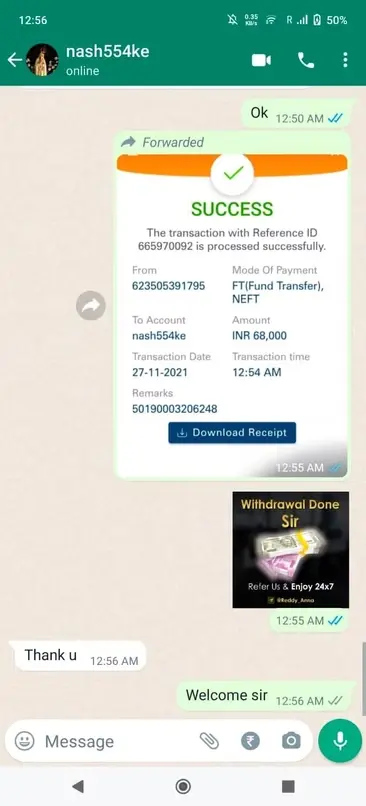 Mahadev Book WhatsApp customer review 1